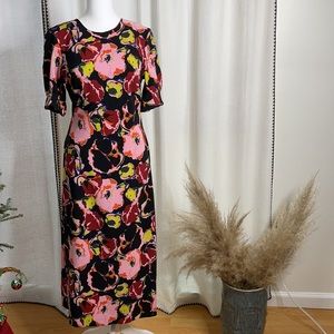 Zara Floral 70s Style Dress Halloween